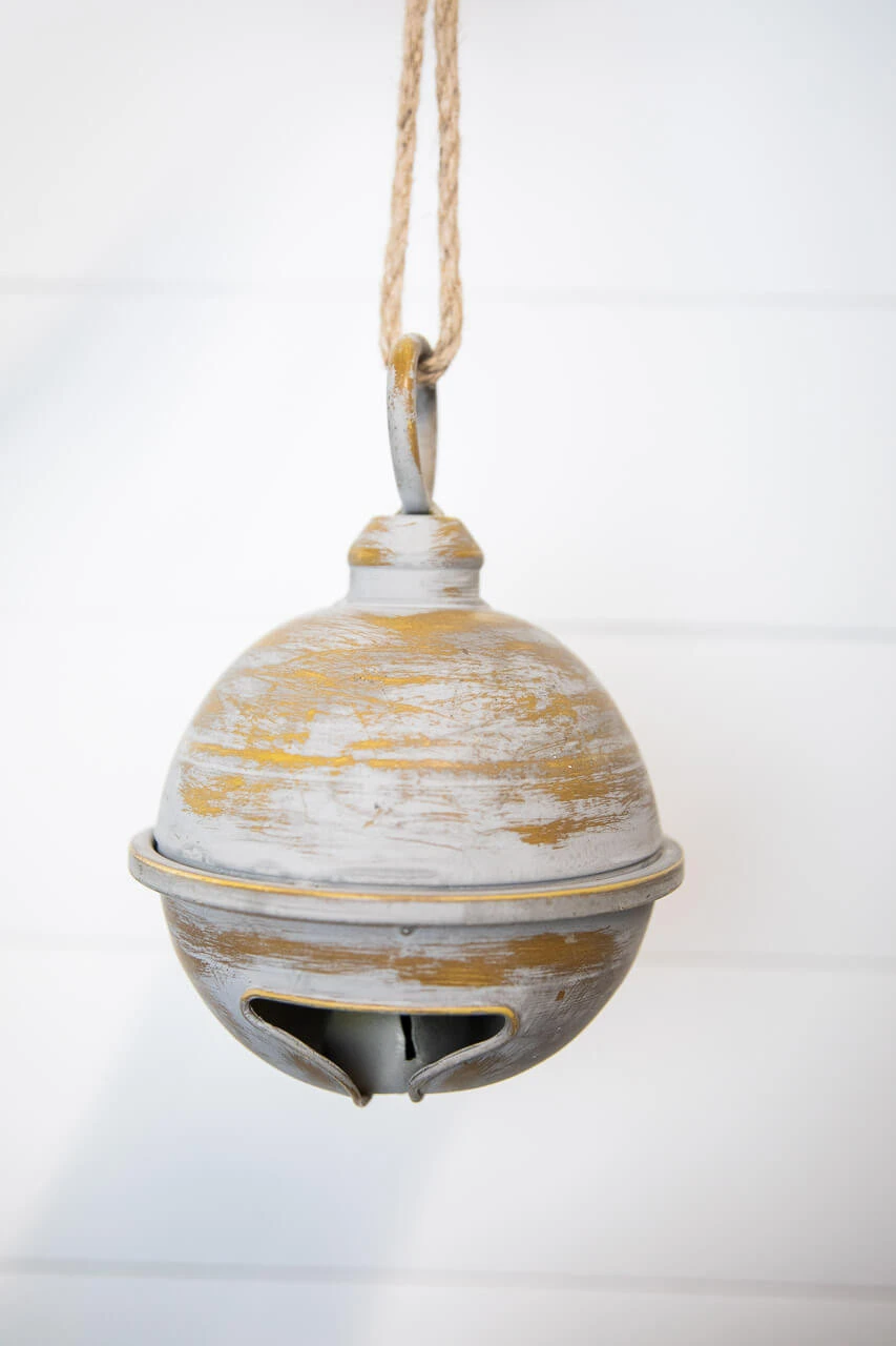 7" X 9β Antique Finish Metal Jingle Bell Ornament - Image 5