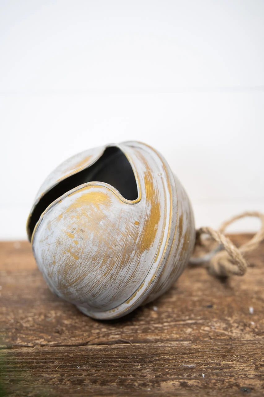 7" X 9β Antique Finish Metal Jingle Bell Ornament - Image 6