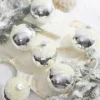 5" Silver Christmas Ball Ornament - Set Of 6