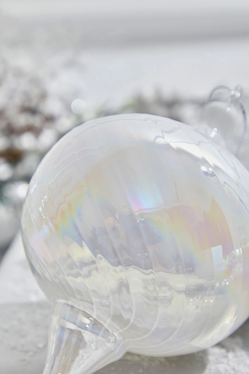 10" Pearl Glass Bulb Finial Ornament - Image 3