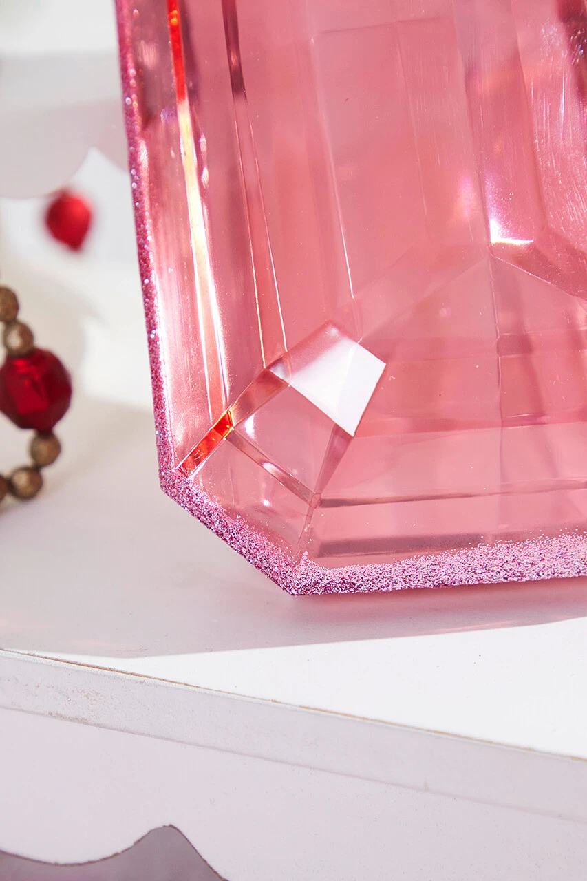 8" Pink Jewel Ornament - Image 2