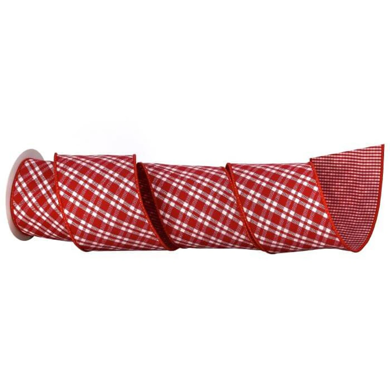 4" X 5 Yard Diagonal Cut Double Sided Check Ribbon - Image 5
