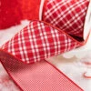 4" X 5 Yard Diagonal Cut Double Sided Check Ribbon