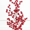 29” Metallic Cranberry Crabapple Spray