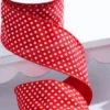 2.5" X 10 Yard Red And White Polka Dot Ribbon