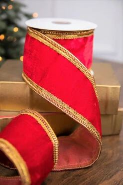 4” X 5 Yard Viscose Velvet Tissue Back Ribbon