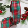 2.5” X 10 Yard Christmas Plaid Ribbon