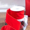 2.5" X 10 Yard Red Velvet Wired Ribbon