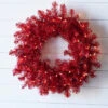 20” Lighted Red Wreath
