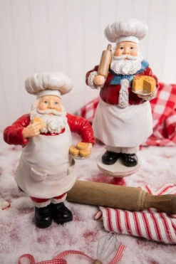 12" Resin Holiday Chef Santa
