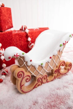 16” Resin Gingerbread Sleigh