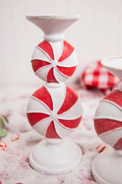 11.5β Resin Peppermint Candy Candle Holder