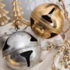 8” Metal Jingle Bell With Bow Accent Ornament