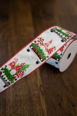 2.5” X 10 Yard Santa Gnomes Ribbon