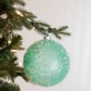15cm Ice Sugared Gumdrop Ball Ornament Mint Green