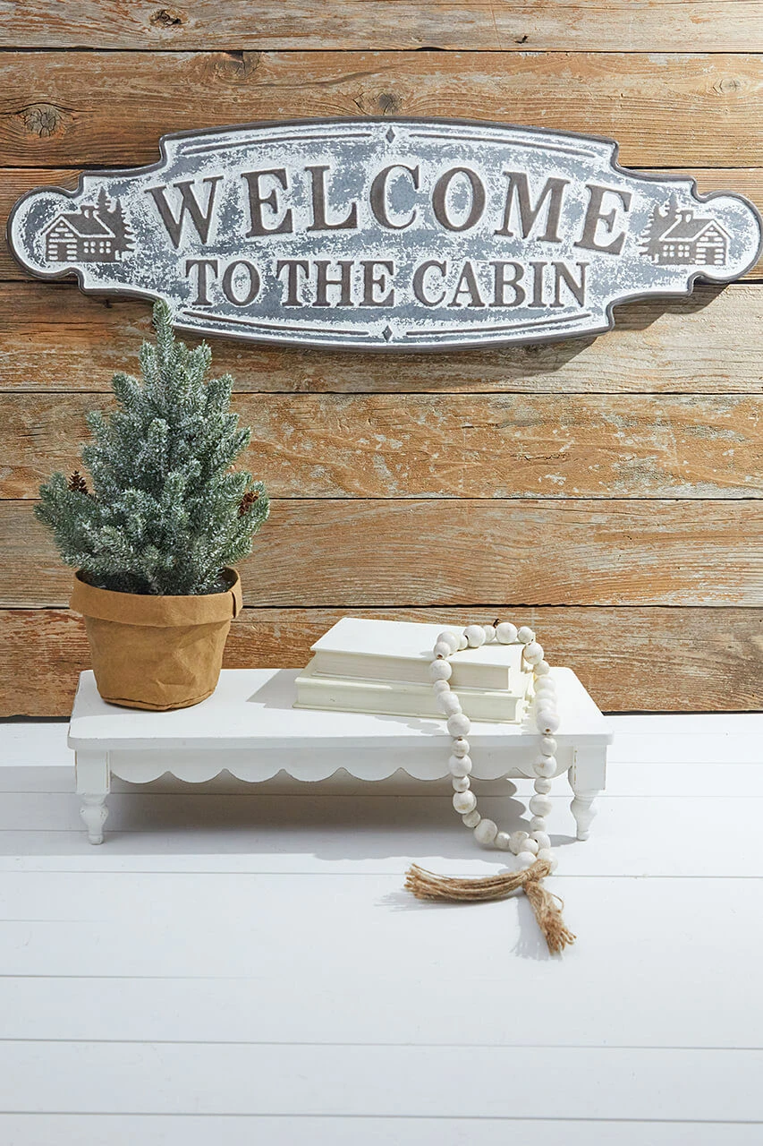 36β Metal Welcome To The Cabin Wall Sign